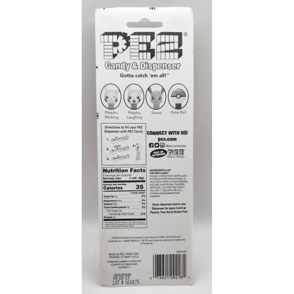 2023 Pez Pikachu Winking New on‎ Card